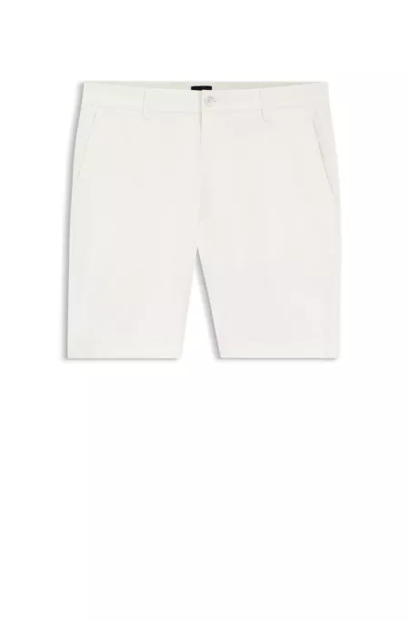 Modern-fit shorts in stretch-cotton twill