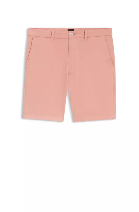 Modern-fit shorts in stretch-cotton twill