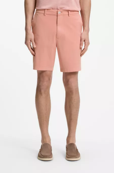 Modern-fit shorts in stretch-cotton twill
