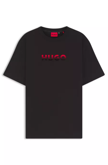 Gradient-logo pyjama T-shirt in a cotton blend