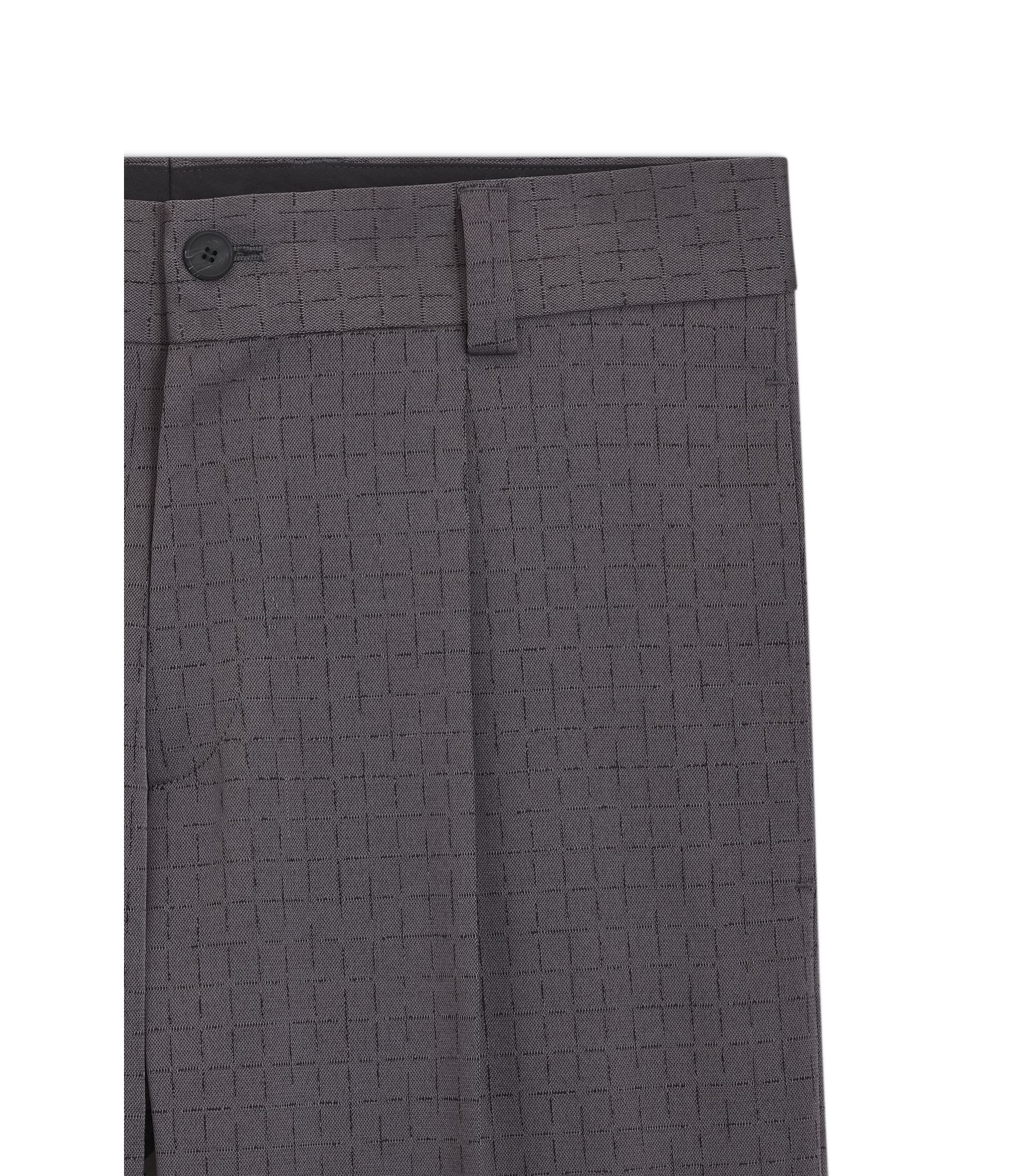 パンツ HUGO BOSS 90s Tuck Slacks Super100 Wool. HUGO - Checked modern-fit trousers in stretch cloth - Dark Grey