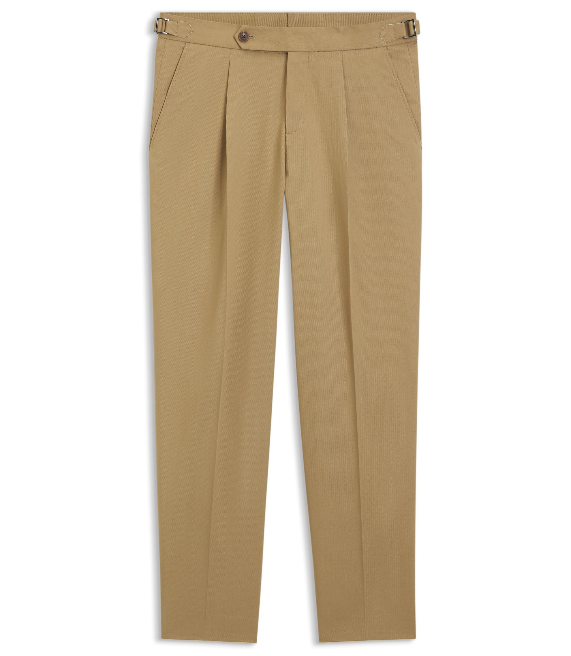 BOSS - Tapered-fit trousers in stretch cotton - Khaki