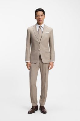 Chaussures derby en cuir lisse, Marron