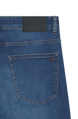 Vaqueros Delaware slim fit en tejido vaquero azul suave que facilita el movimiento, Azul