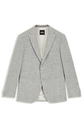 Veste Regular en coton stretch mélangé à motif