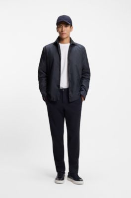 Regular-fit overshirt with padding, Dark Blue