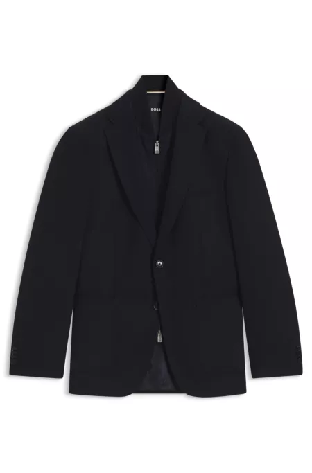 Slim-fit jacket with integrated vest