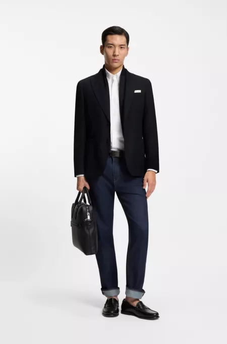 Slim-fit jacket with integrated vest