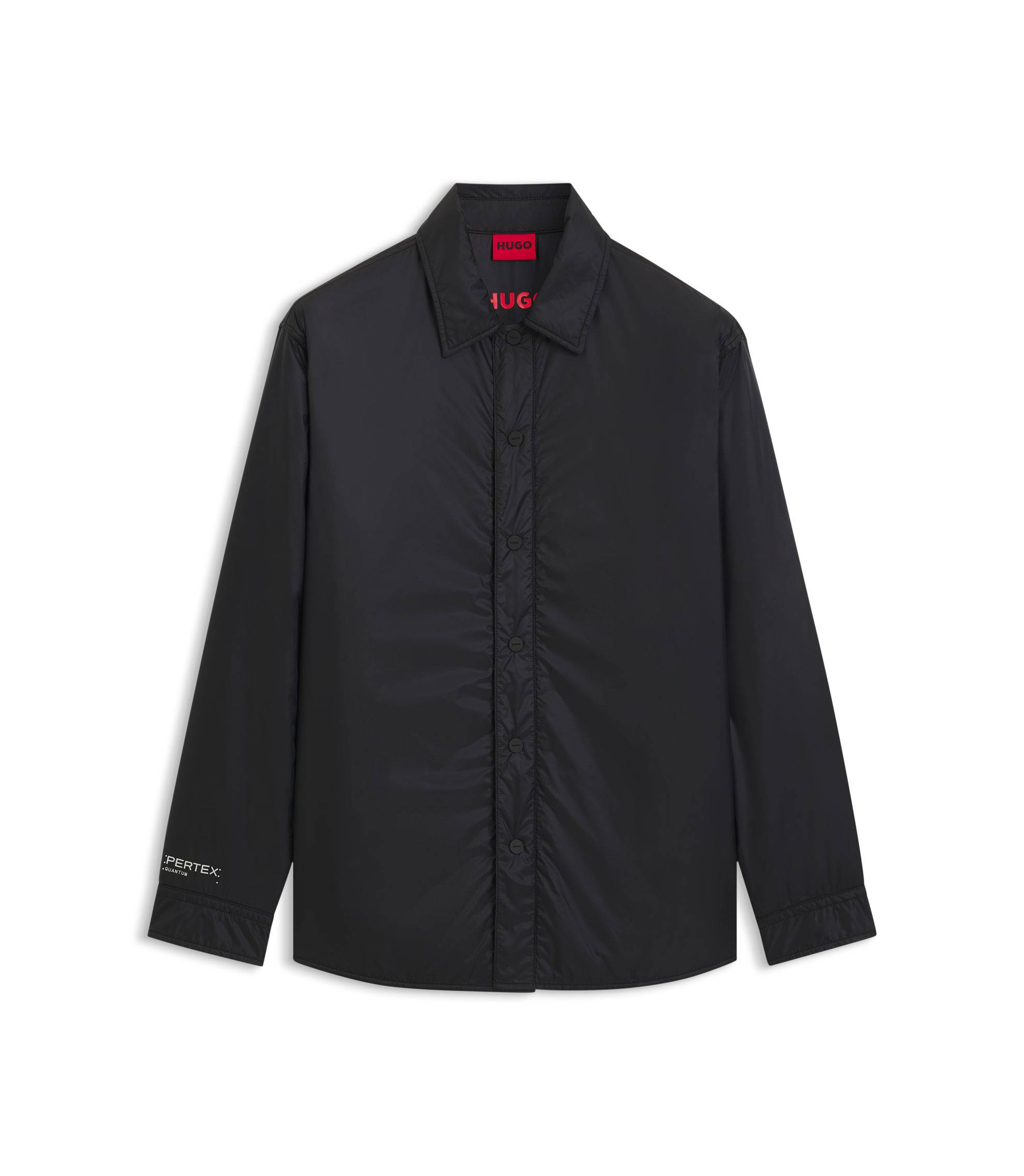 HUGO - Oversized-fit overshirt in ripstop fabric - Black