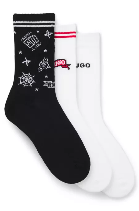 Three-pack of short-length socks