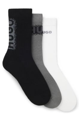 Paquete de tres pares de calcetines cortos de algod&oacute;n, Fantas&iacute;a