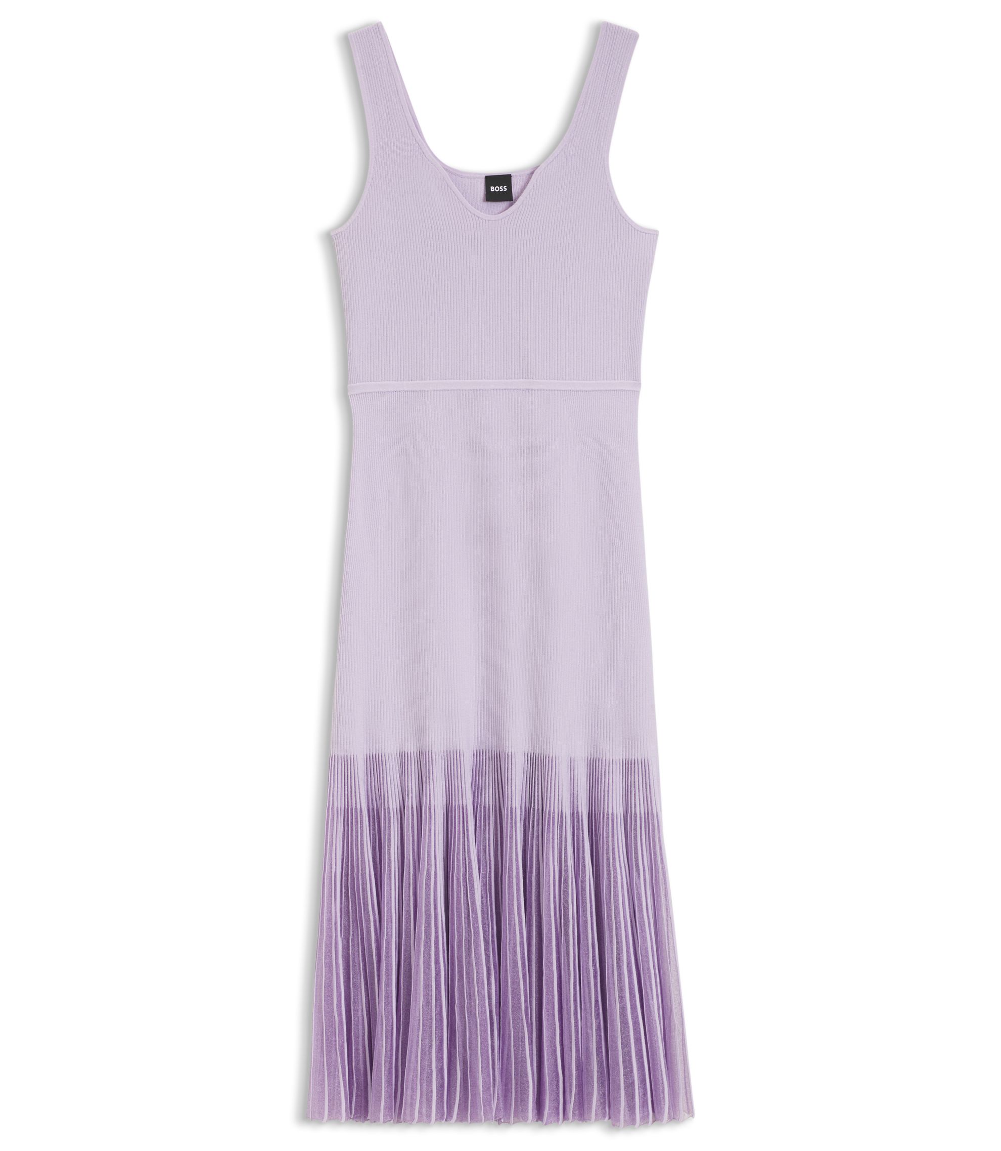 knit dress purple Bethany Merino Wool Ribbed Swing Dress