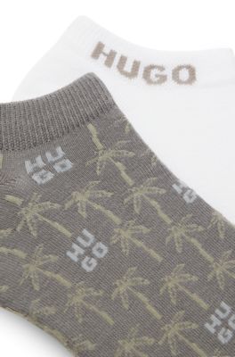 Two-pack of ankle-length socks, Patterned