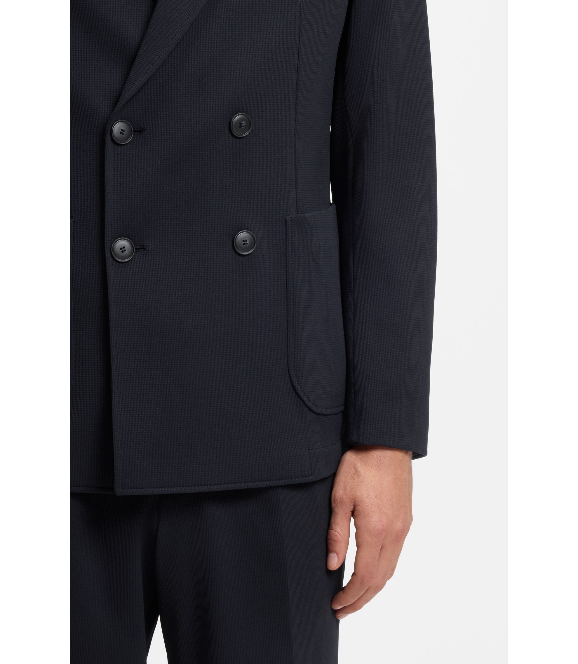 BOSS - Two-piece slim-fit suit in performance-stretch fabric