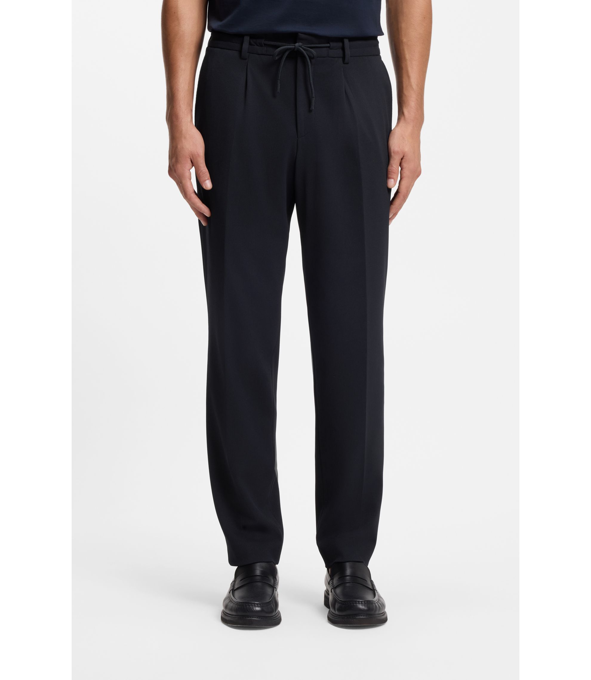 BOSS - Two-piece slim-fit suit in performance-stretch fabric