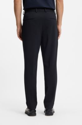 Traje slim fit de dos piezas en tejido t&eacute;cnico el&aacute;stico, Azul oscuro