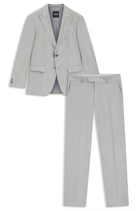 Two-piece slim-fit suit in a wool blend