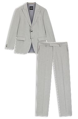 Two-piece slim-fit suit in a wool blend