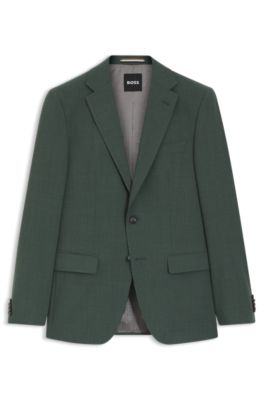 Veste Slim en tissu stretch lavable, Chaux