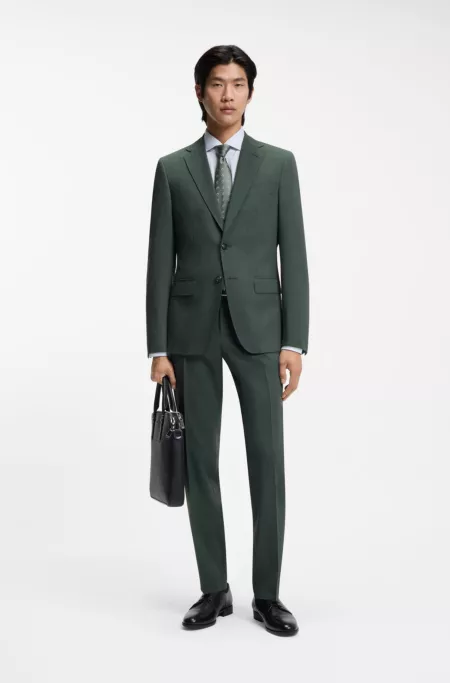 Washable slim-fit jacket in stretch cloth