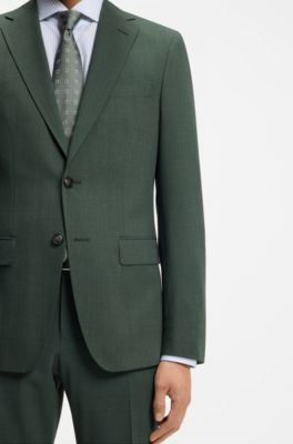 Washable slim-fit jacket in stretch cloth, Light Green