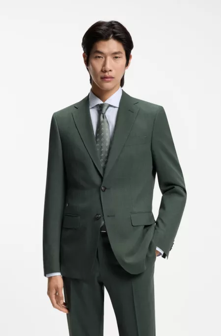 Washable slim-fit jacket in stretch cloth