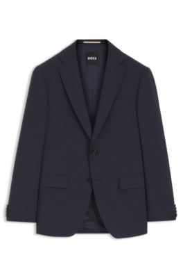 Blazer slim fit en tejido el&aacute;stico lavable, Celeste