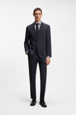 Washable slim-fit jacket in stretch cloth, Light Blue