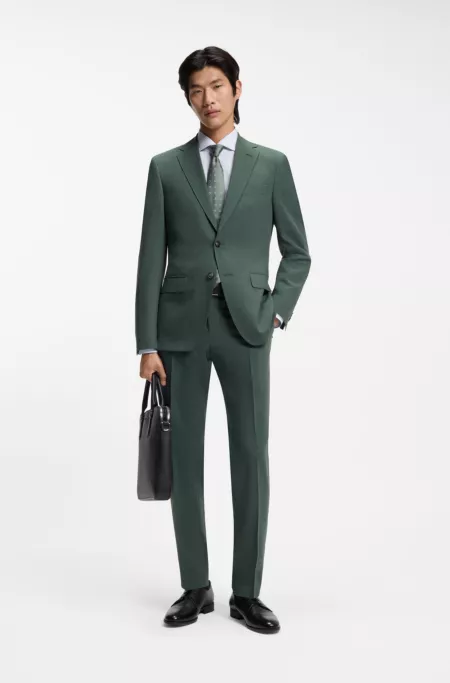 Washable slim-fit trousers in stretch cloth