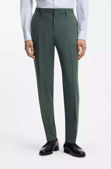 Washable slim-fit trousers in stretch cloth