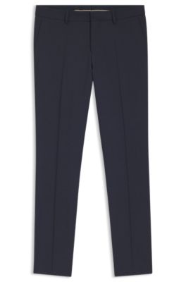 Washable slim-fit trousers in stretch cloth, Light Blue