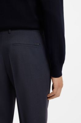 Washable slim-fit trousers in stretch cloth, Light Blue