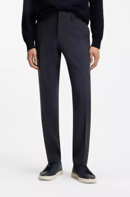Washable slim-fit trousers in stretch cloth