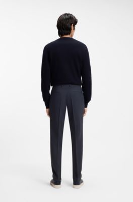 Washable slim-fit trousers in stretch cloth, Light Blue