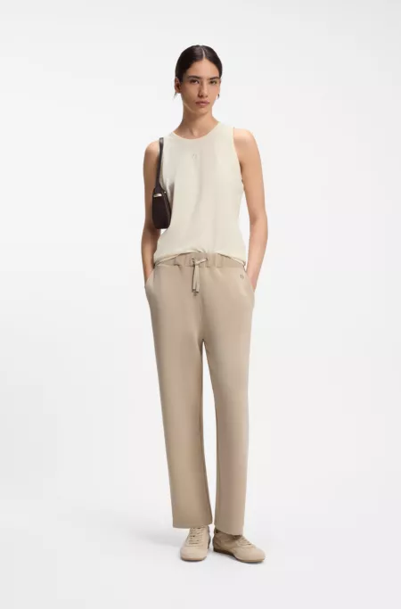 Slim-fit tank top in cotton, modal, and silk