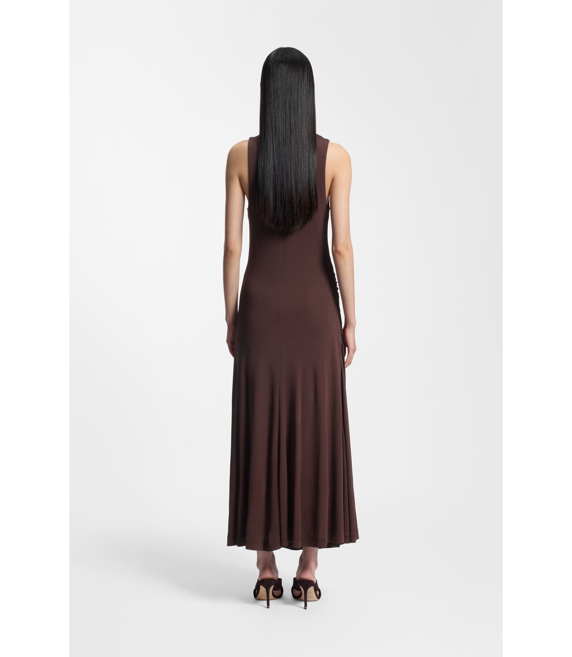 wolf gang brown dress The Wolf Gang Irida Vest Dress - Chocolate main image 1