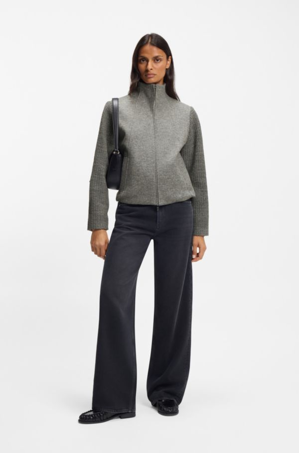 Modern-fit blazer in boiled virgin wool - image 2