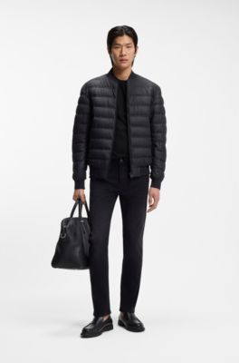 Monogram-jacquard T-shirt in mercerised cotton, Black