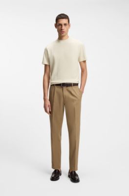 Camiseta de algod&oacute;n mercerizado con monogramas en jacquard, Blanco