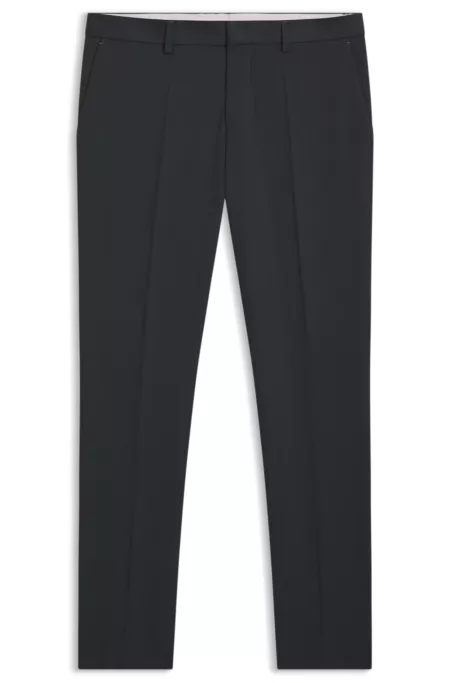 Melange slim-fit trousers in a wool blend
