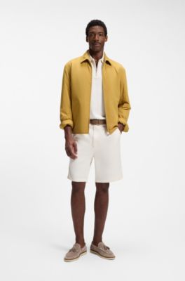 Relaxed-fit shorts in cotton twill, White
