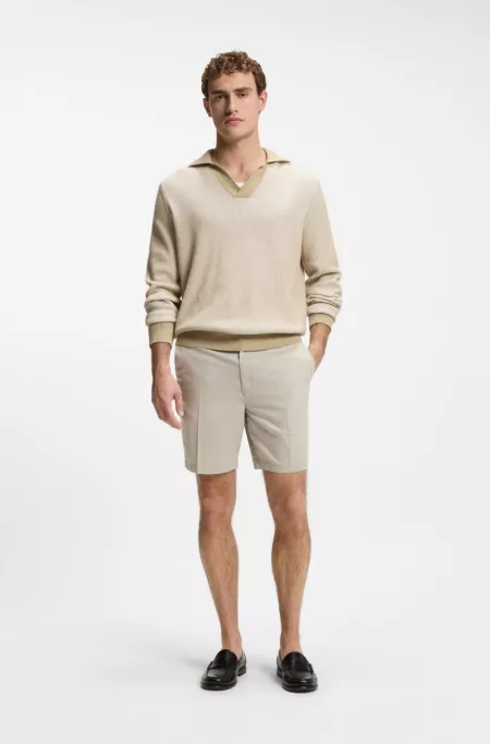 Stretch-cotton shorts in a modern fit