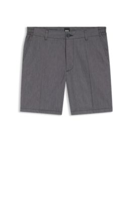 Short moderne en coton stretch, Bleu fonc&eacute;