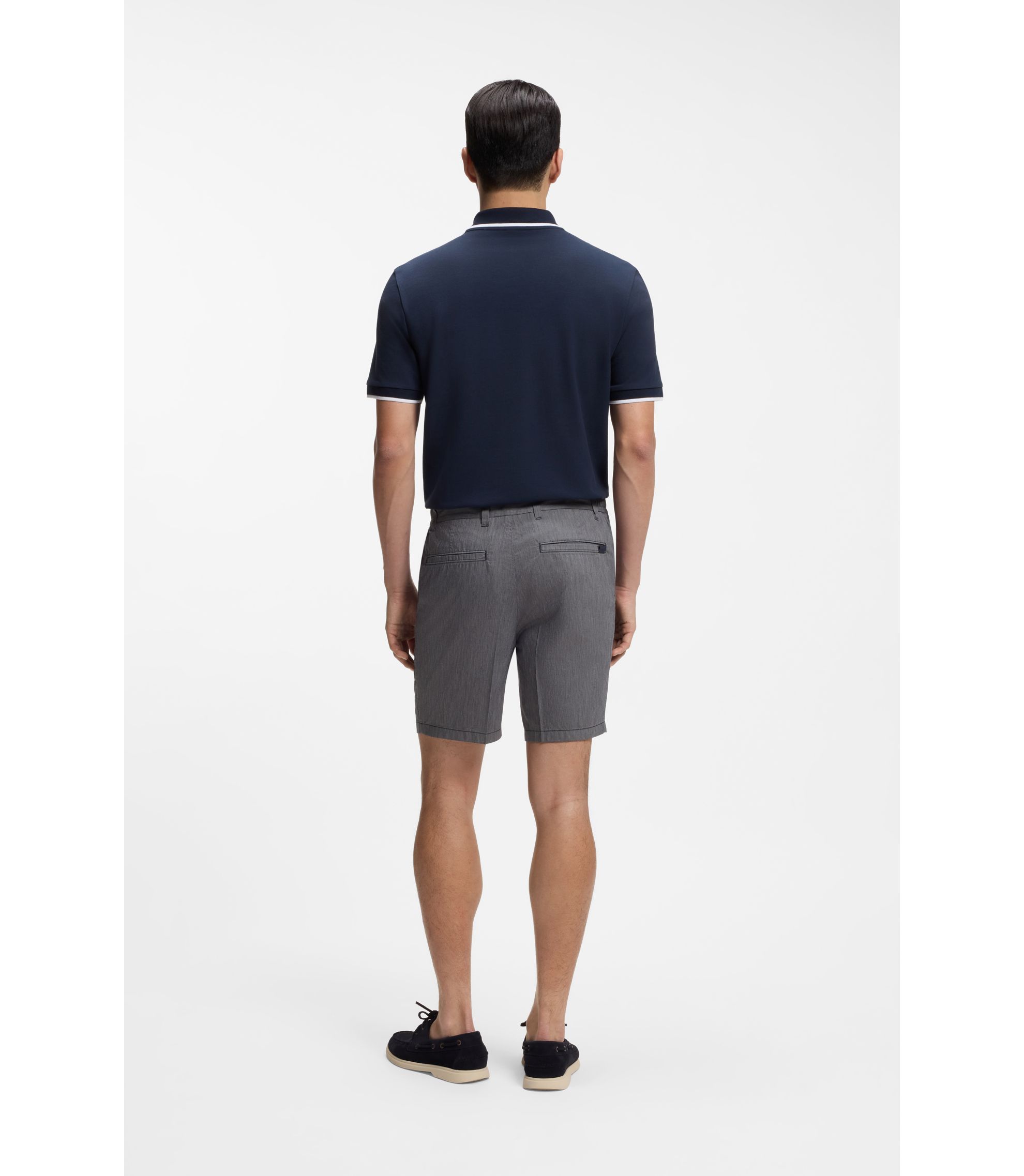 BOSS - Shorts Slim Fit De Denim Azul Suave Que Facilita El Movimiento - Azul Oscuro