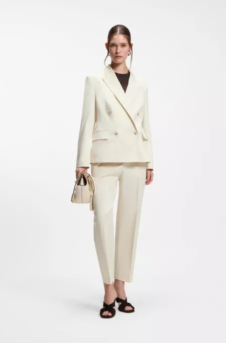 Regular-fit blazer in stretch cotton