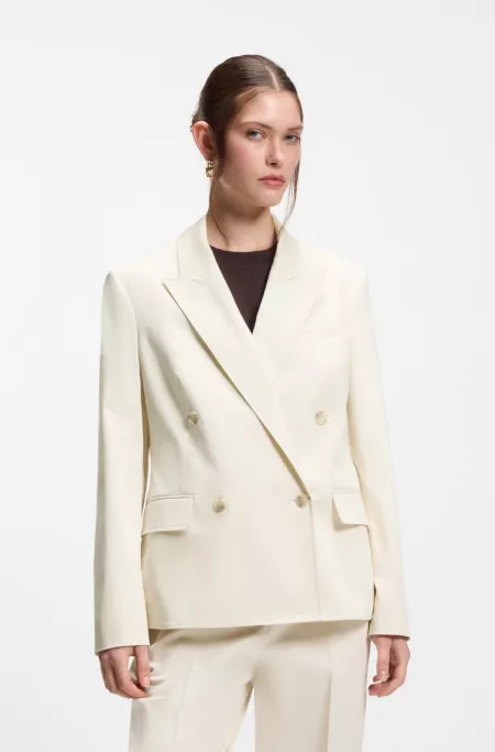 Regular-fit blazer in stretch cotton