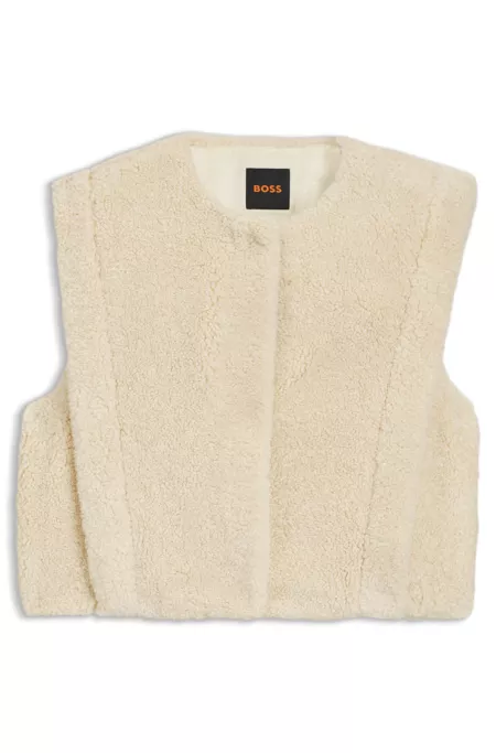 Gilet in plush teddy