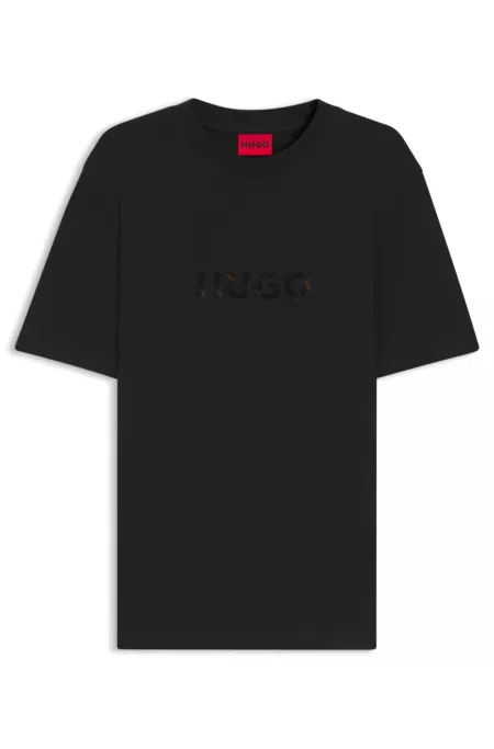 Tortoise-logo T-shirt in cotton jersey