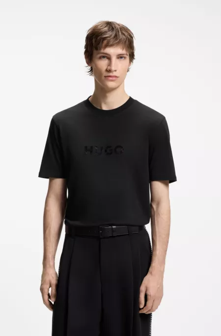 Tortoise-logo T-shirt in cotton jersey