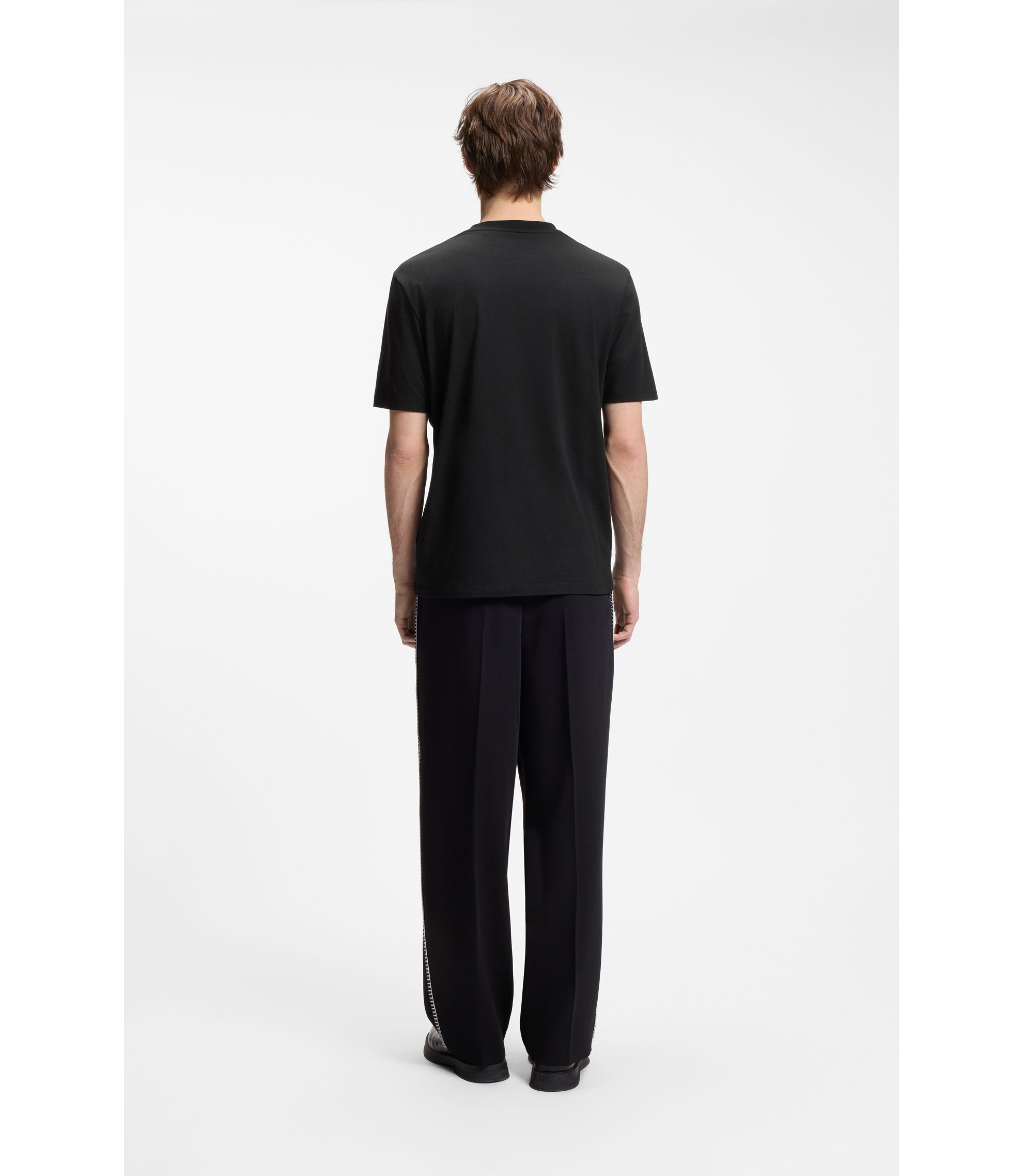 ロロコ HUGO - Tortoise-logo T-shirt in cotton jersey - Black